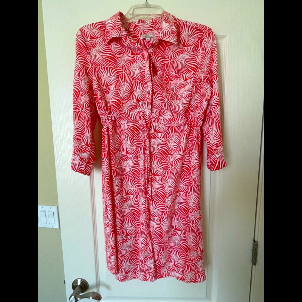 Gap maternity shirt dress coral pink -S